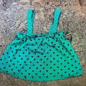 Polka Dot Kids Camisole - Teal